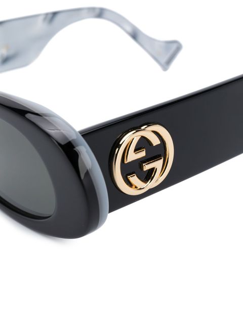 Gucci Eyewear GG oval-frame sunglasses - Black - zdjęcie produktu nr 2