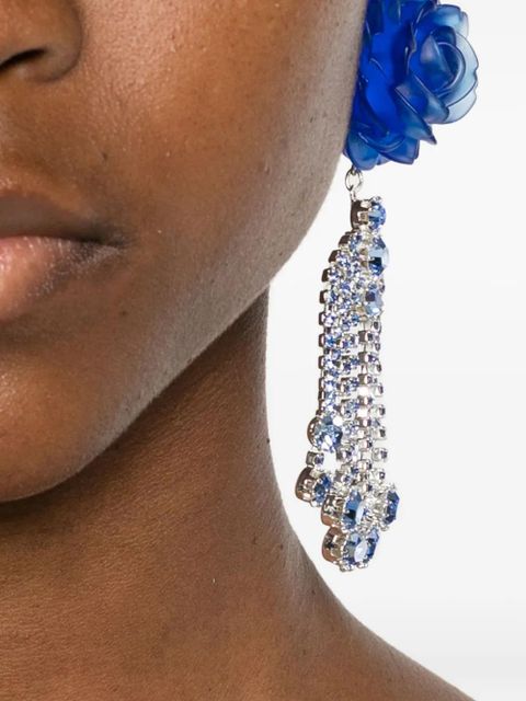 Magda Butrym rose-embellished earrings - Blue