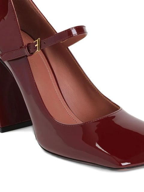 Amina Muaddi block-heel pumps - Red - zdjęcie produktu nr 2