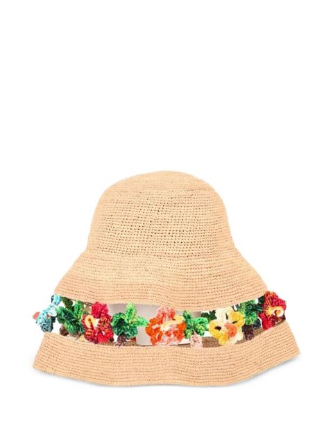 Alanui Sea Nomad floral-appliqué hat - Neutrals - zdjęcie produktu nr 2