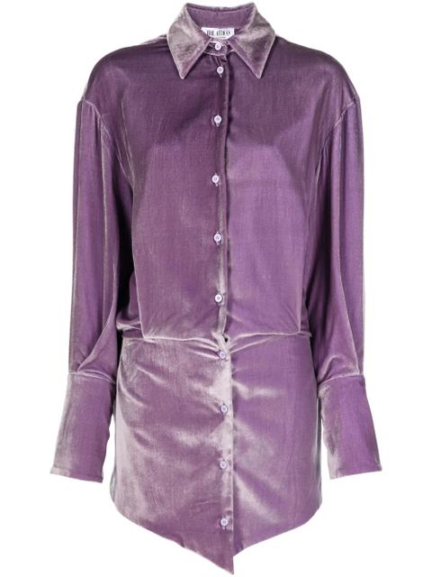 The Attico Sylvie velvet minidress - Purple - zdjęcie produktu nr 1
