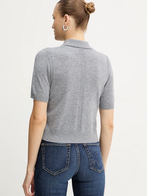 Pinko polo wełniane damskie kolor szary 105450 A2Q9