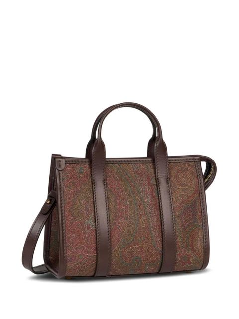 ETRO mini paisley-jacquard tote bag - Brown