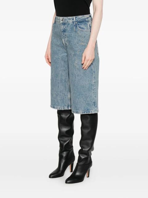 SANDRO acid-wash denim shorts - Blue