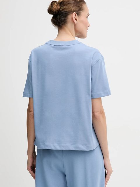 Tommy Hilfiger t-shirt bawełniany damski kolor niebieski WW0WW47819