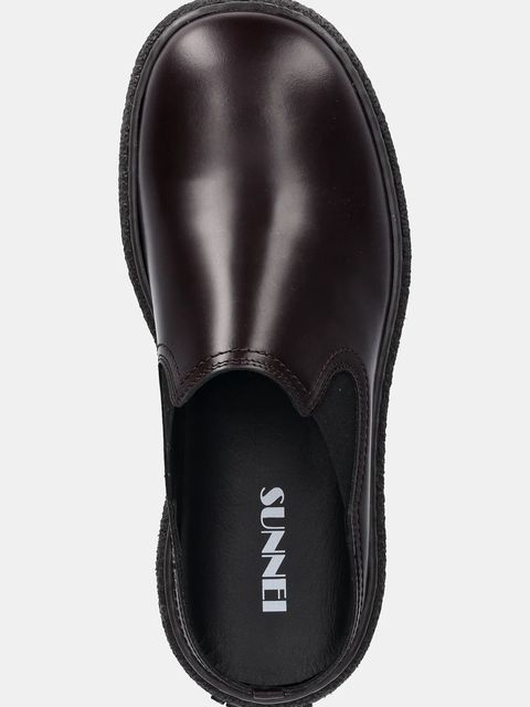 Sunnei klapki skórzane CEMENTO