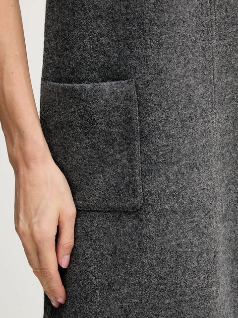 Marc O'Polo sukienka z dodatkiem wełny kolor szary mini prosta 510607721393