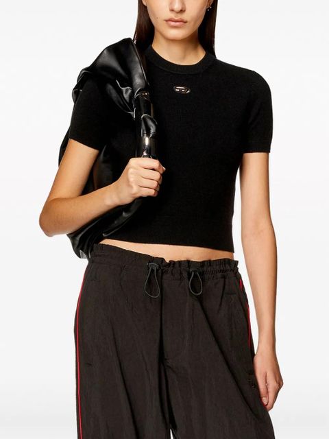 Diesel M-Arga logo-embroidered top - Black