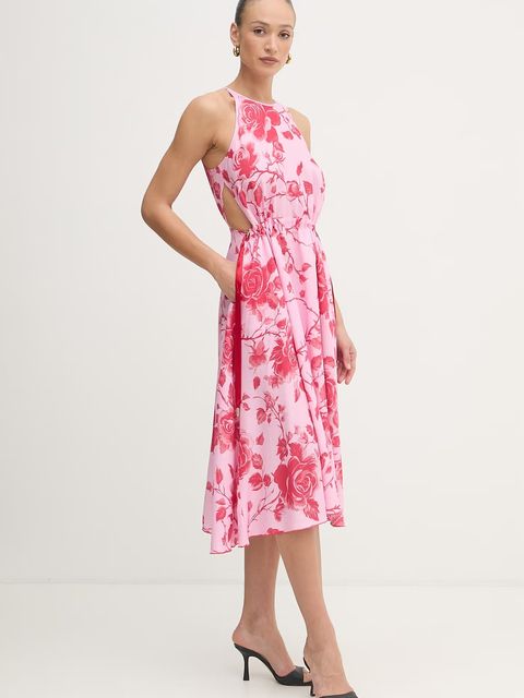 Fracomina sukienka letnia z dodatkiem lnu - zdjęcie produktu nr 1