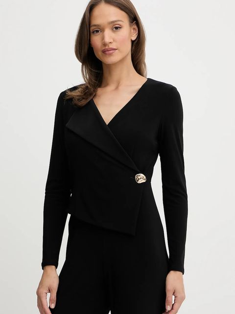 Joseph Ribkoff kombinezon kolor czarny z dekoltem w szpic 253046