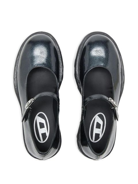Diesel D-Hammer patent leather ballet flats - Black