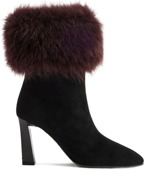 Giuseppe Zanotti 90mm Gstaad faux-fur boots - Black - zdjęcie produktu nr 1