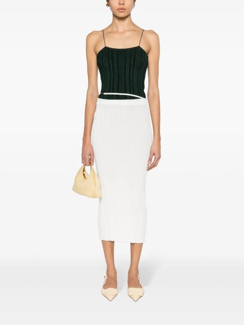 Jacquemus Le haut Bela ribbed-knit top - Green - zdjęcie produktu nr 2