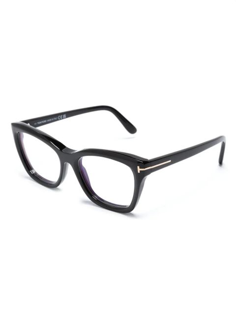 TOM FORD Eyewear FT5909B cat-eye frame glasses - Black