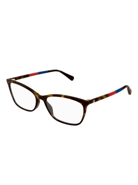 Gucci Eyewear rectangle-frame glasses - Brown - zdjęcie produktu nr 2