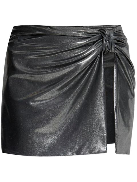 MISBHV ruched-detailing mini skirt - Silver - zdjęcie produktu nr 1