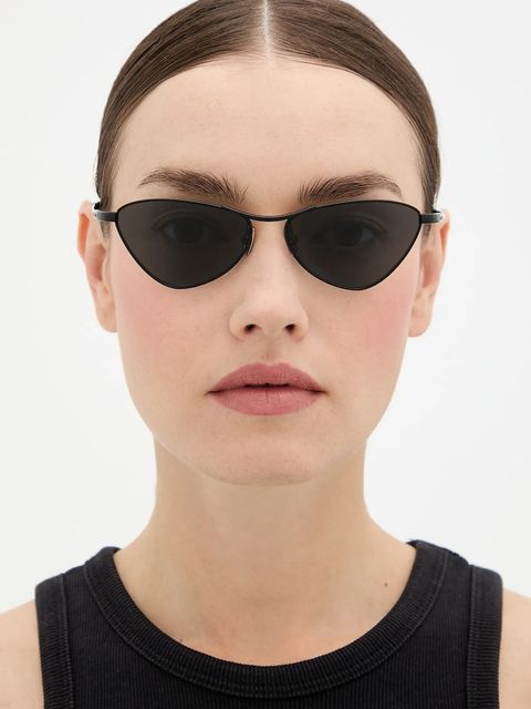 Saint Laurent okulary przeciwsłoneczne damskie kolor czarny SL 830