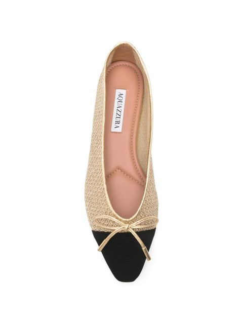 Aquazzura bow-detail ballet flats - Gold