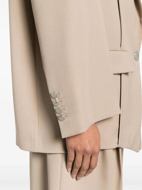 The Attico Glen oversized single-breasted blazer - Brown