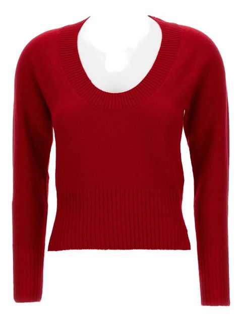 Simone Rocha scoop-neck cashmere sweater - Red - zdjęcie produktu nr 1