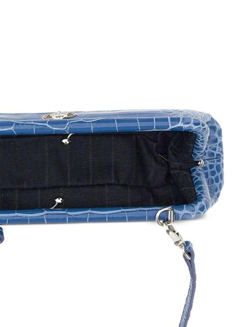 Vivienne Westwood Jane crocodile-effect shoulder bag - Blue