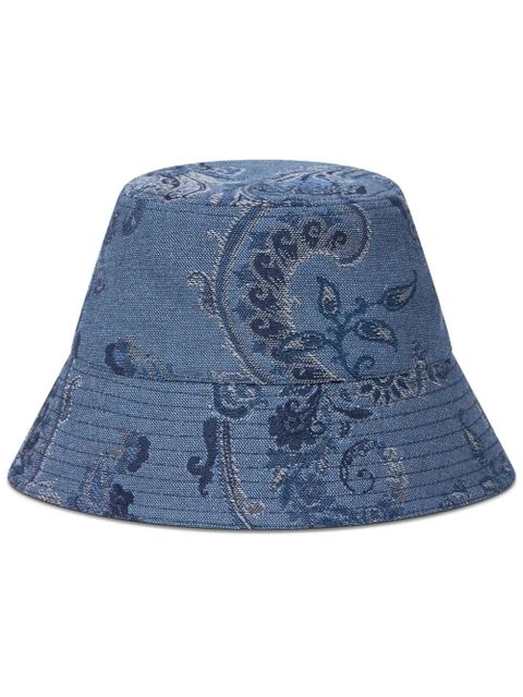 ETRO paisley-print denim bucket hat - Blue - zdjęcie produktu nr 1