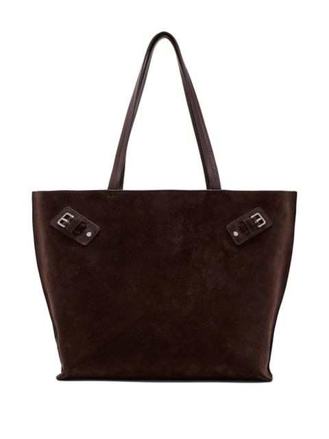 Proenza Schouler large Days buckle-detail suede tote bag - Brown - zdjęcie produktu nr 1