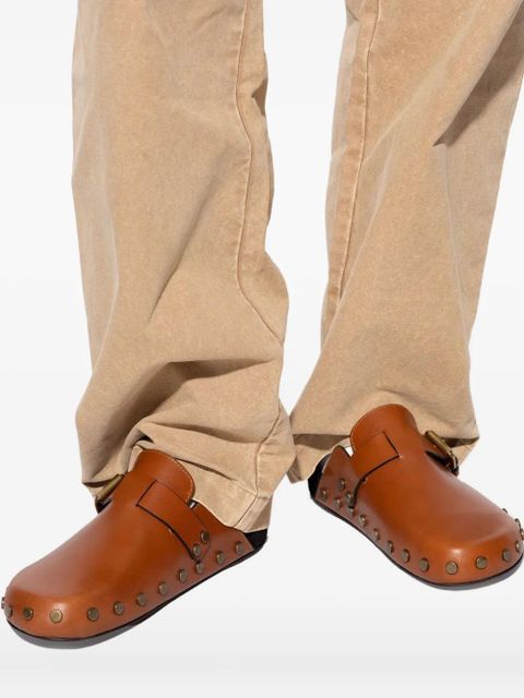 ISABEL MARANT buckle-fastening studded clogs - Brown - zdjęcie produktu nr 2