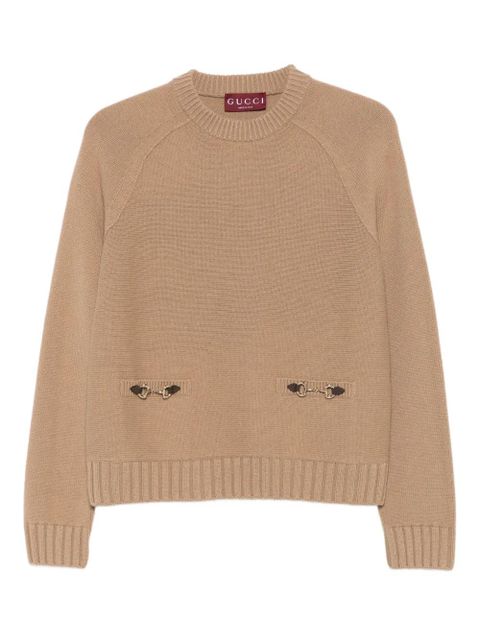 Gucci cable-knit long-sleeves sweater - Brown - zdjęcie produktu nr 1