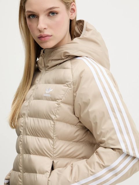 adidas Originals kurtka Slim Jacket kolor beżowy przejściowa JX2940
