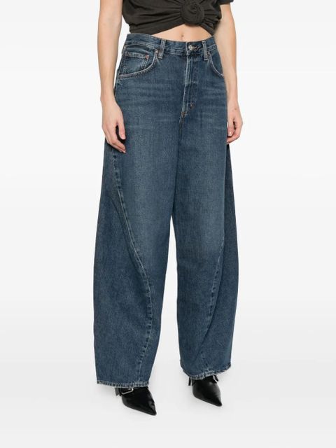 AGOLDE panelled regenerative-cotton jeans - Blue - zdjęcie produktu nr 2