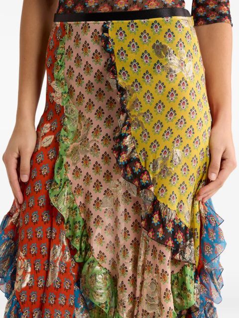 ETRO ruffle asymmetric skirt - Neutrals