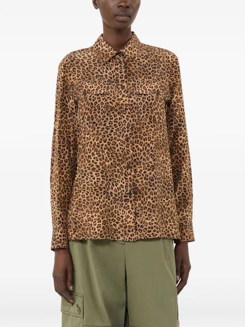 Weekend Max Mara Wkdlemma leopard-print silk shirt - Brown