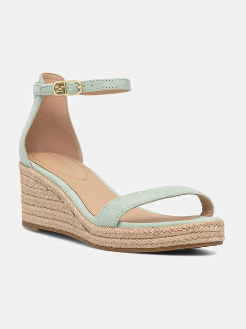 Tommy Hilfiger sandały zamszowe SUEDE ANKLE MID WEDGE ESPADRILLE - zdjęcie produktu nr 2