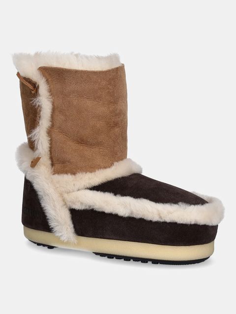 Moon Boot śniegowce zamszowe MB EVX PATCH kolor brązowy 80D1470060 MM05 - zdjęcie produktu nr 1