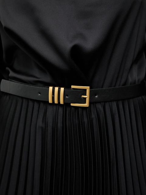 Answear.LAB sukienka kolor czarny maxi rozkloszowana