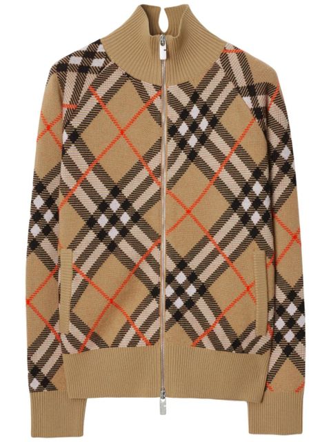 Burberry check-pattern cardigan - Neutrals - zdjęcie produktu nr 1