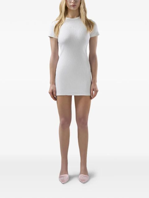 GCDS logo-embroidered mini dress - White - zdjęcie produktu nr 2