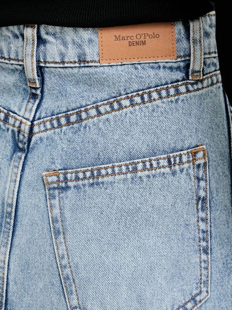 Marc O'Polo spódnica jeansowa kolor niebieski midi rozkloszowana 5000007233