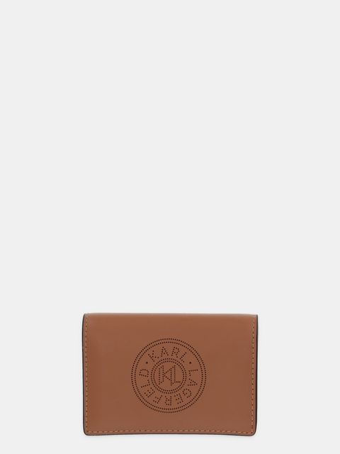 Karl Lagerfeld portfel skórzany K/CIRCLE damski kolor brązowy B1W32028 - zdjęcie produktu nr 1