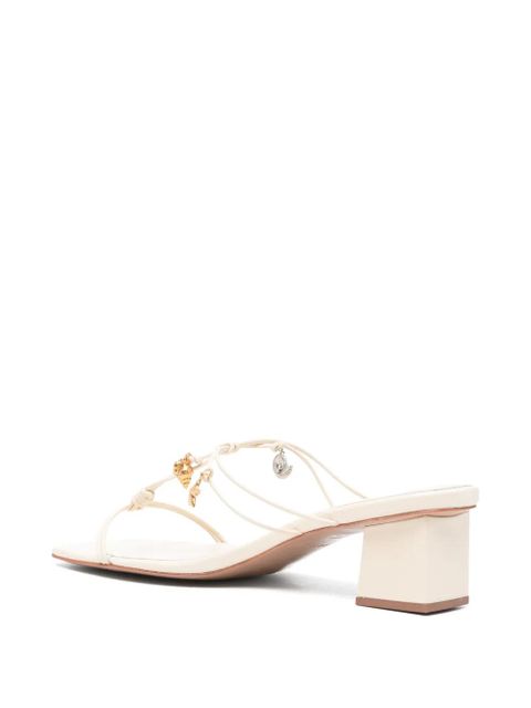 FARM Rio charm-embellished block-heel sandals - Neutrals