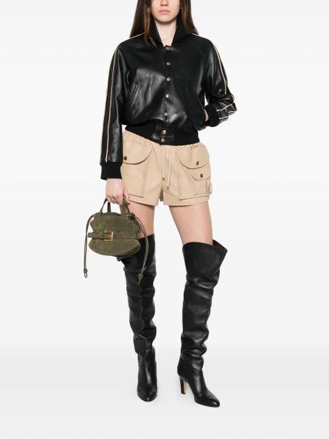 Balmain leather shorts - Neutrals - zdjęcie produktu nr 2