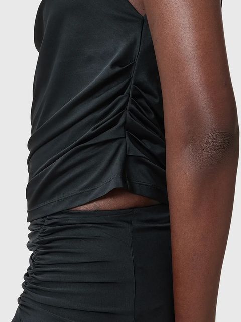 AllSaints bluzka ANNALIE damska kolor czarny gładka W191JC - zdjęcie produktu nr 2