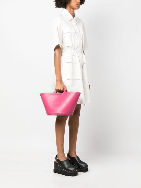 Marni Tropicalia leather tote bag - Pink - zdjęcie produktu nr 2