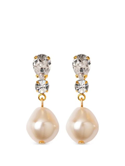 Jennifer Behr Kristina crystal faux-pearl earrings - Gold - zdjęcie produktu nr 1