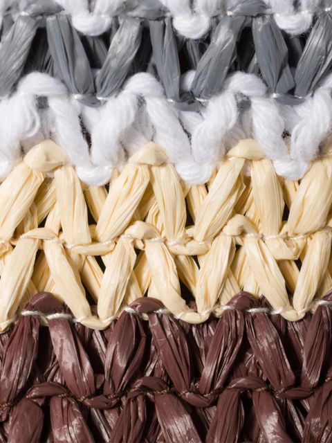 Miu Miu raffia-effect woven tote bag - Brown