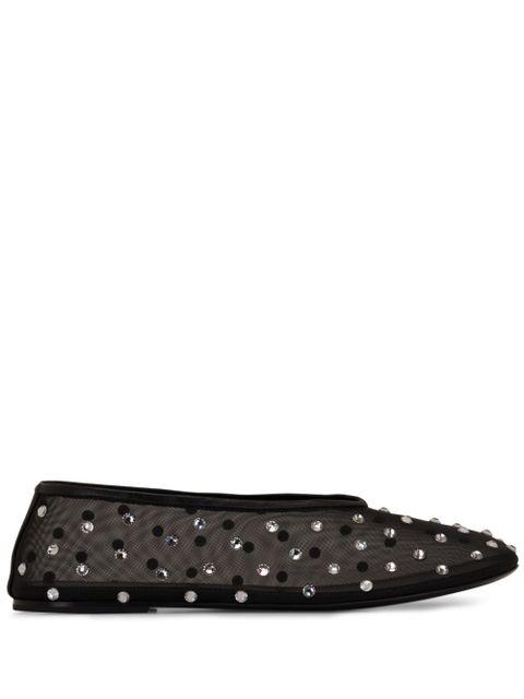 KHAITE Marcy crystal-embellished ballerina shoes - Black - zdjęcie produktu nr 1