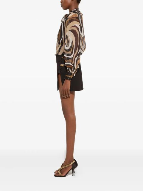 PUCCI buckle-detailed mini skirt - Black