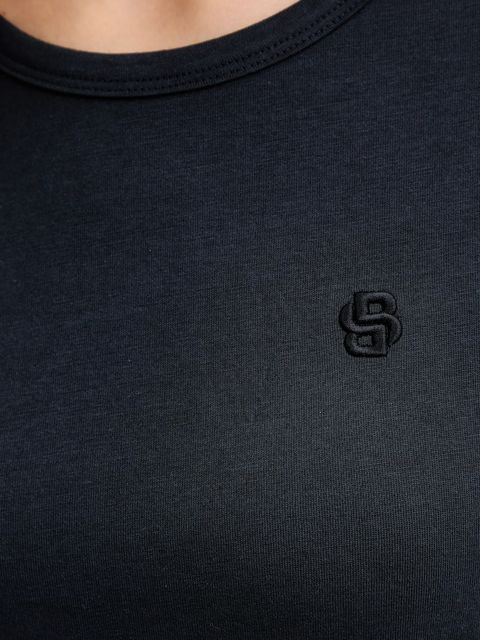 BOSS t-shirt z domieszką jedwabiu Eventsa9