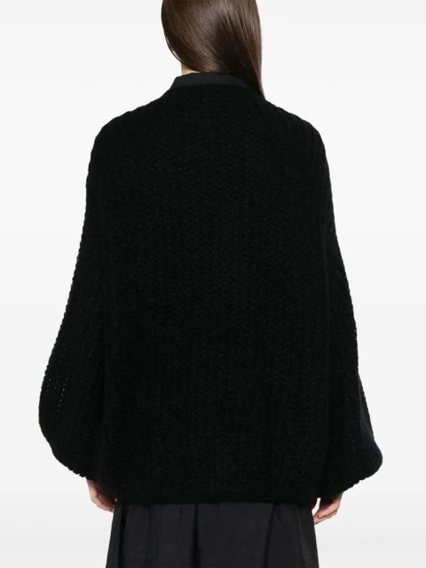 TOTEME puff-sleeve cardigan - Black